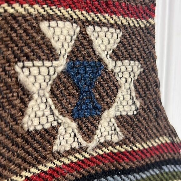 🔥🔥 True Vintage Aztec Native American Hand Stitched Wool Vest - GUC - Men Sz S - Picture 3 of 12